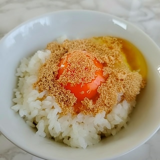 鱈真子の煮汁で卵かけご飯